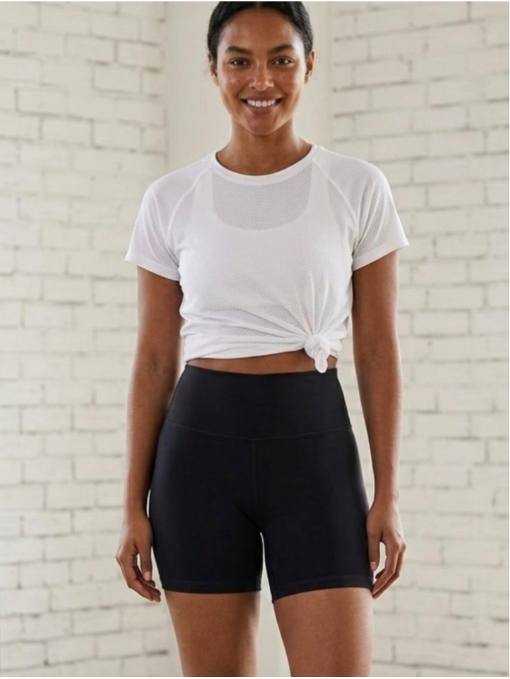 Women’s Free People FP Movement Black High Rise Bike Shorts size Large Large NWT